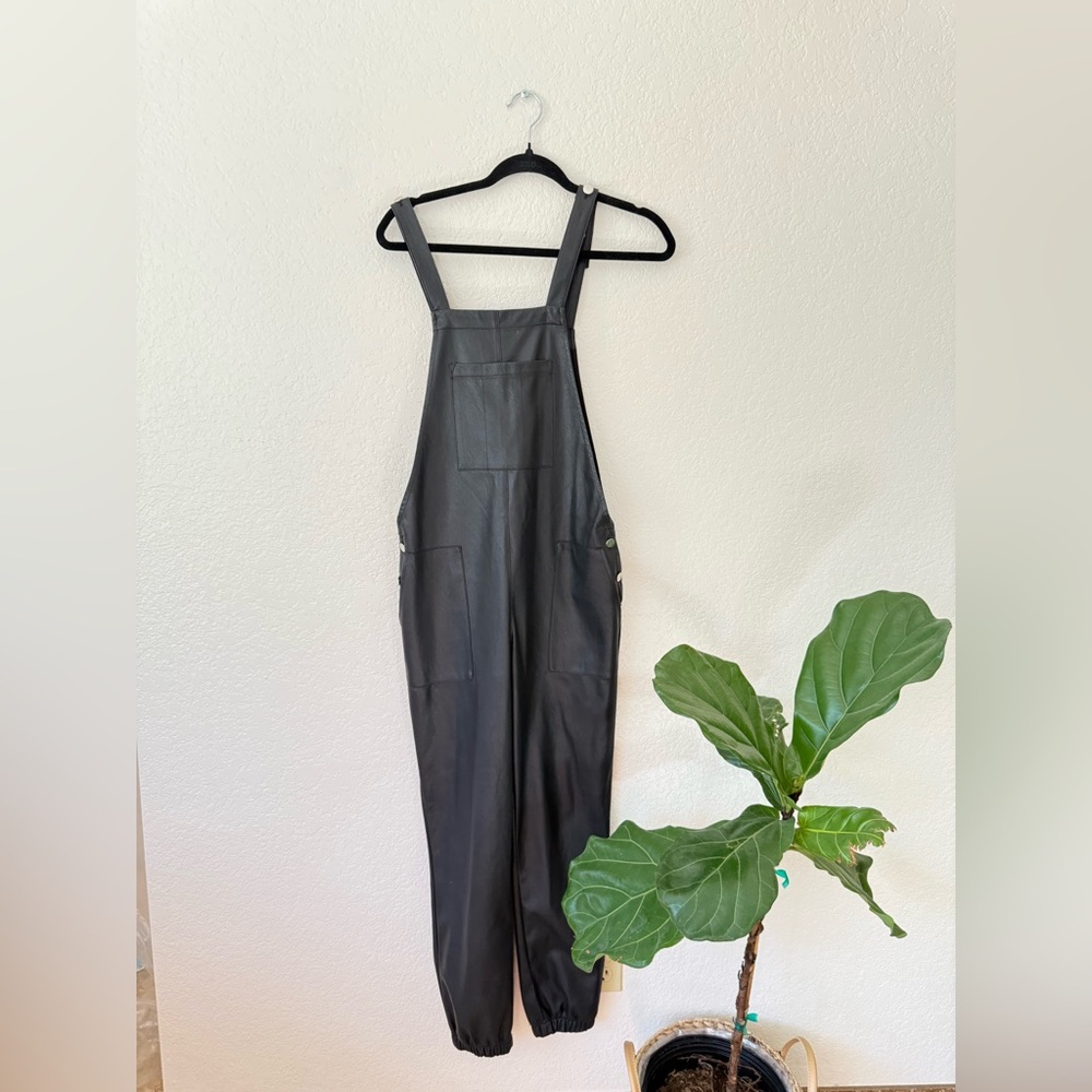 Philanthropy Faux Leather overalls XS